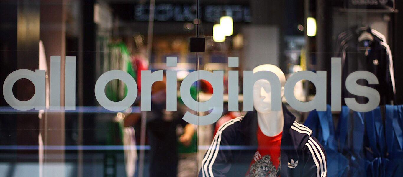 Werbeaufkleber von adidas Originals