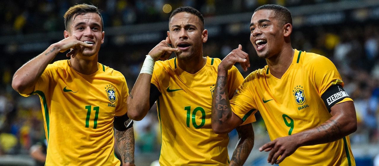 Neymar und brasilianische Fussballspieler