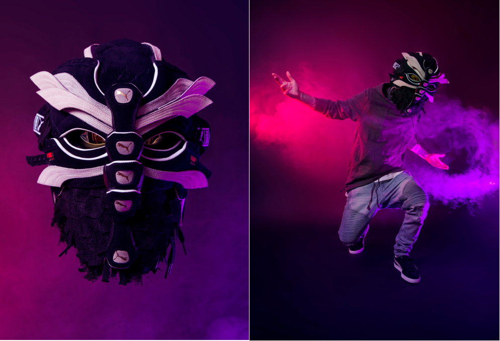 Gary Lockwood mit Puma Suede Maske