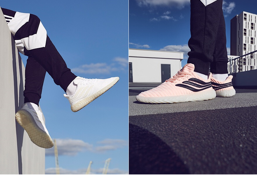 adidas Originals Sobakov in weiß und pink