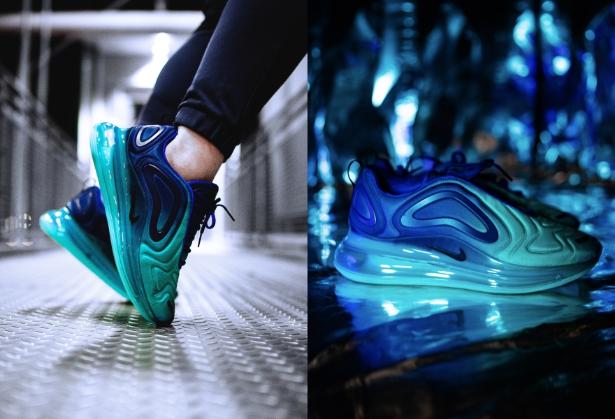 Der Air Max 720 in Blau und Grün