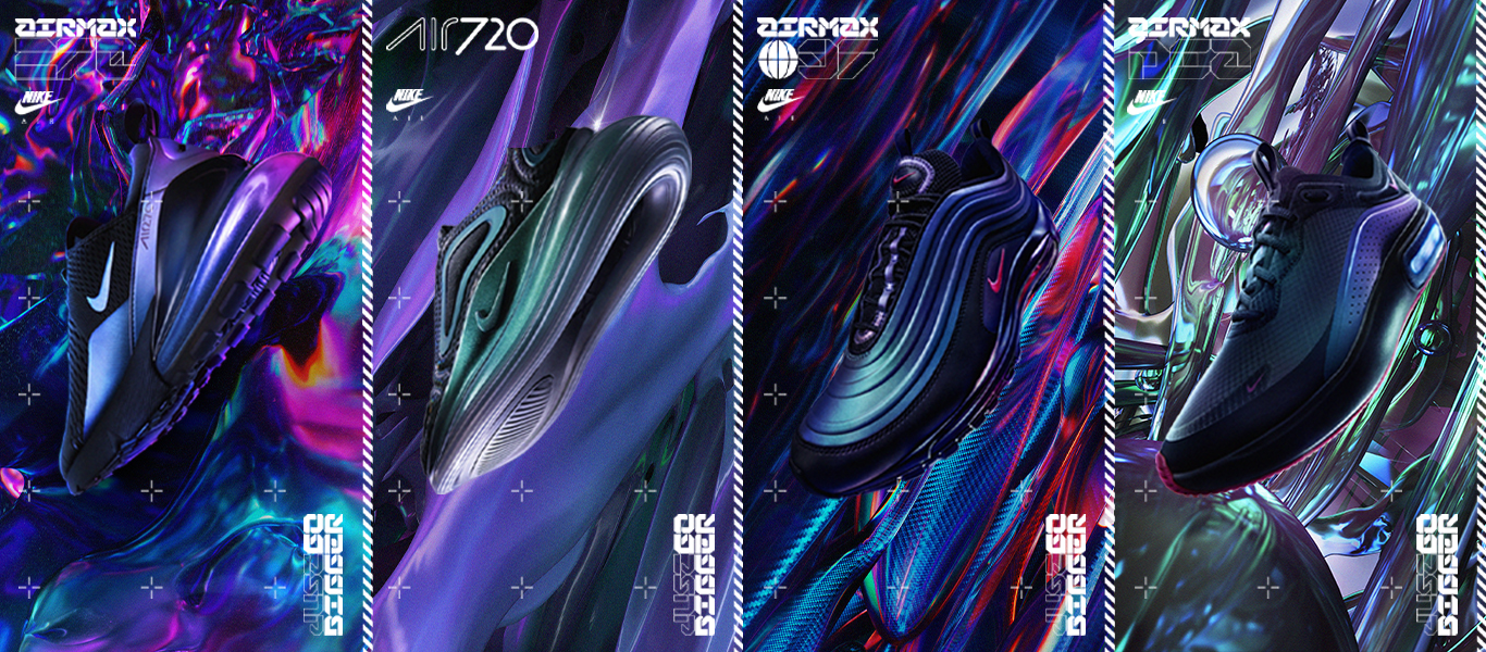 Das Nike Throwback Future Pack mit dem Air Max 720, Air Max 270, Air Max 90, Air Max 95